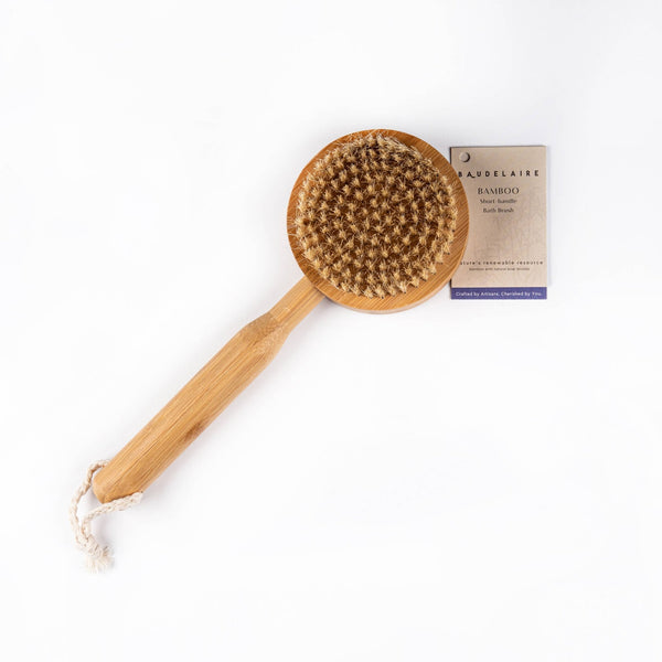 Baudelaire - Bamboo 10" Short - handle Bath Brush - Little Boho Valley