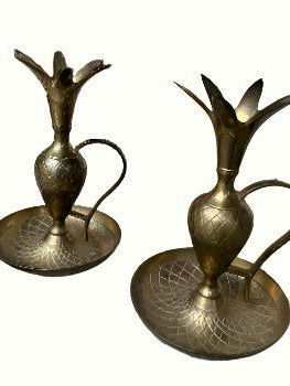 Brass Pineapple Candlesticks - Vintage - Little Boho Valley