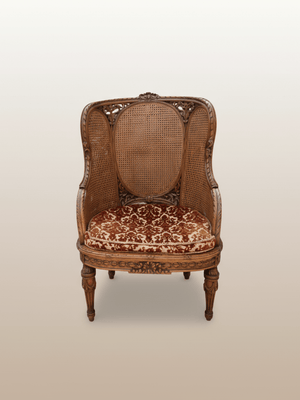 Carved French Louis XV Double Cane Back Chair - Vintage - Little Boho Valley