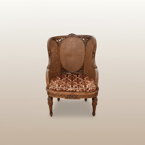 Carved French Louis XV Double Cane Back Chair - Vintage - Little Boho Valley