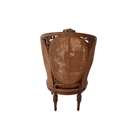 Carved French Louis XV Double Cane Back Chair - Vintage - Little Boho Valley