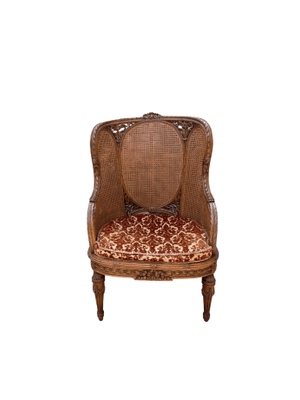 Carved French Louis XV Double Cane Back Chair - Vintage - Little Boho Valley