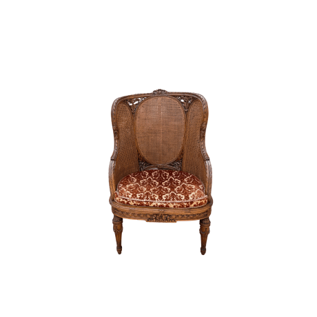 Carved French Louis XV Double Cane Back Chair - Vintage - Little Boho Valley