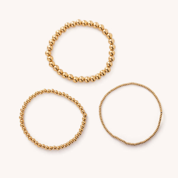 Nikki Smith Designs - Waterproof Gold Ball Bracelets- small, medium, or large: Small