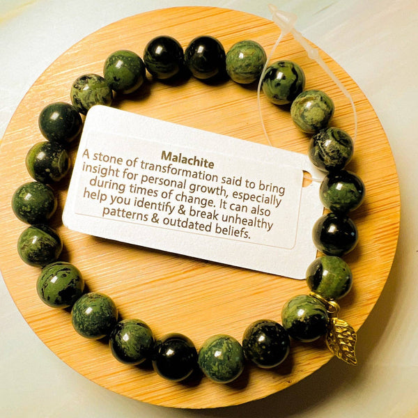 Santore Jewelry Company - Mala: Malachite Bead Bracelet