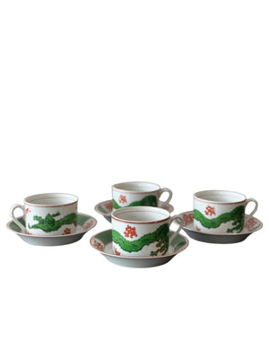 Fitz and Lloyd Teacups - Set of 4 - Little Boho Valley