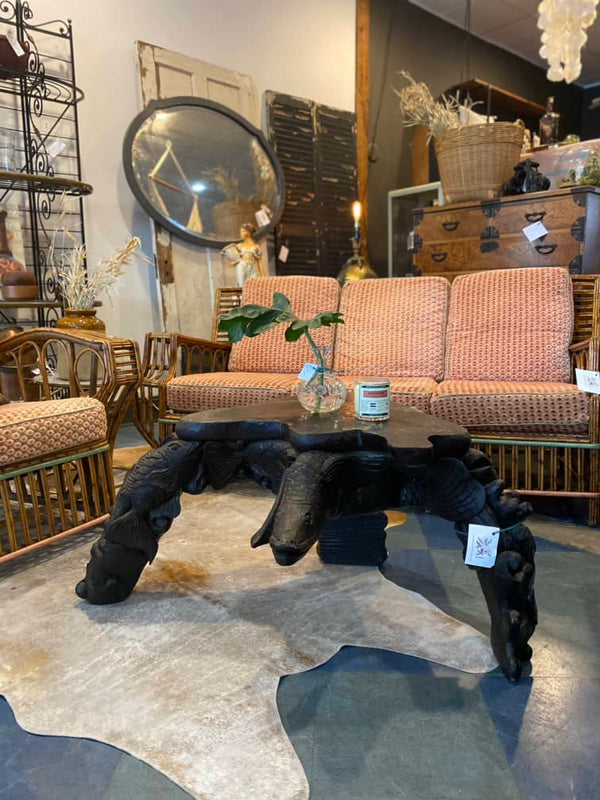 Hand carved Fish Table - Little Boho Valley