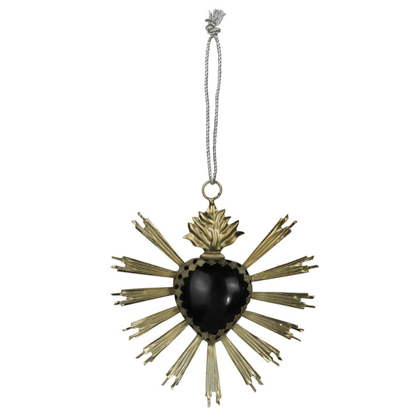 HomArt - Heart Aflame Ornament, Silver Antique - Little Boho Valley