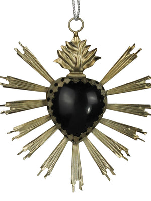 HomArt - Heart Aflame Ornament, Silver Antique - Little Boho Valley