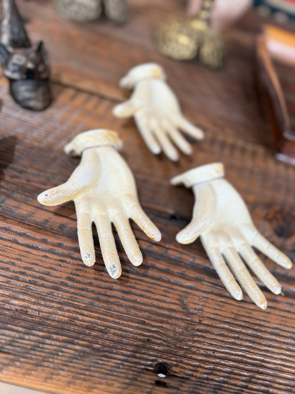 HomArt - Wall Mounted Cast Iron Open Hand - Right - Antique White - Little Boho Valley