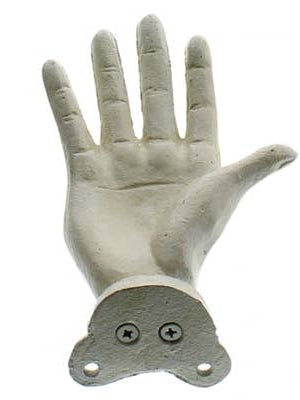 HomArt - Wall Mounted Cast Iron Open Hand - Right - Antique White - Little Boho Valley