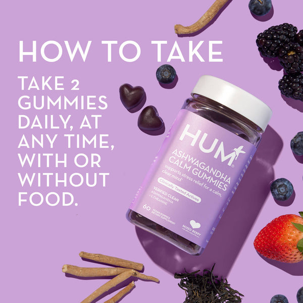 Hum Nutrition - ASHWAGANDHA CALM GUMMIES FOR STRESS & RELAXATION - Little Boho Valley