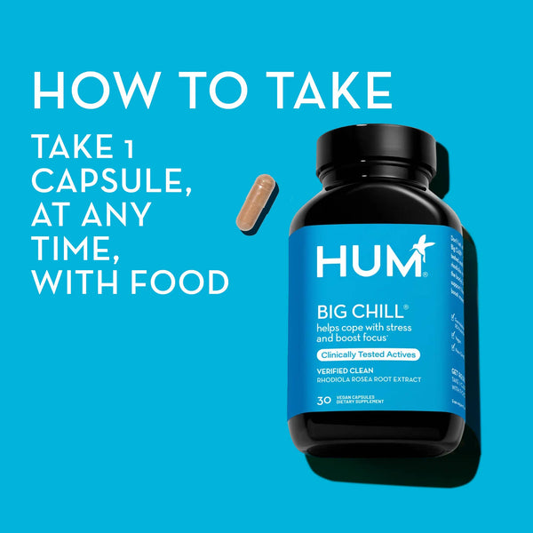 Hum Nutrition - BIG CHILL CAPSULES FOR REDUCING STRESS SYMPTOMS - Little Boho Valley