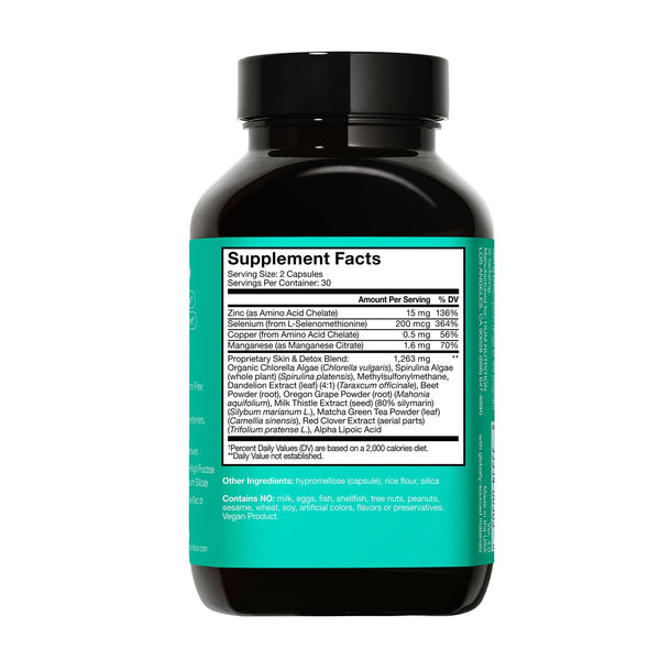 Hum Nutrition - DAILY CLEANSE CAPSULES FOR SKIN & BODY DETOX - Little Boho Valley