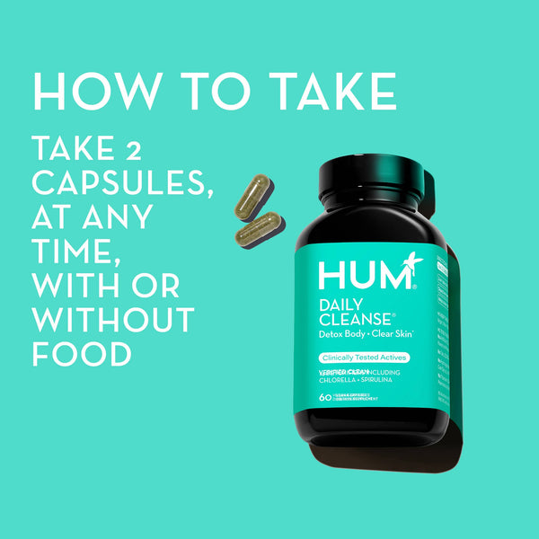 Hum Nutrition - DAILY CLEANSE CAPSULES FOR SKIN & BODY DETOX - Little Boho Valley