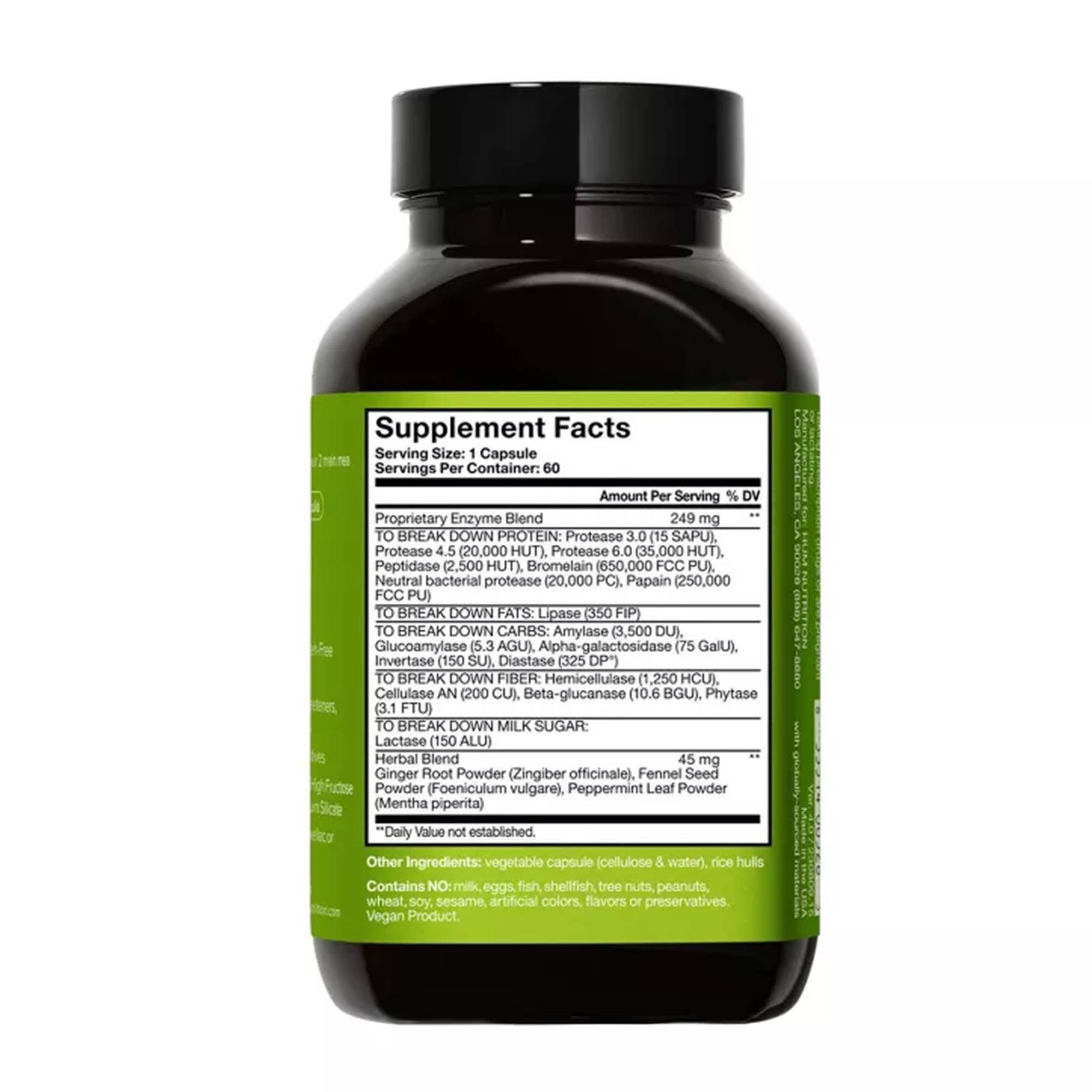 Hum Nutrition - FLATTER ME CAPSULES FOR DIGESTIVE HEALTH & BLOATING RELIEF - Little Boho Valley