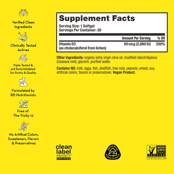 Hum Nutrition - HERE COMES THE SUN VEGAN VITAMIN D3 FOR BOOSTING MOOD - Little Boho Valley