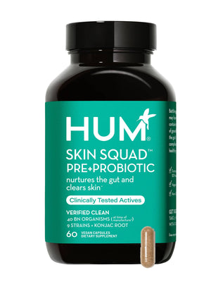 Hum Nutrition - SKIN SQUAD PRE+PROBIOTIC CAPSULES FOR SKIN & GUT HEALTH - Little Boho Valley