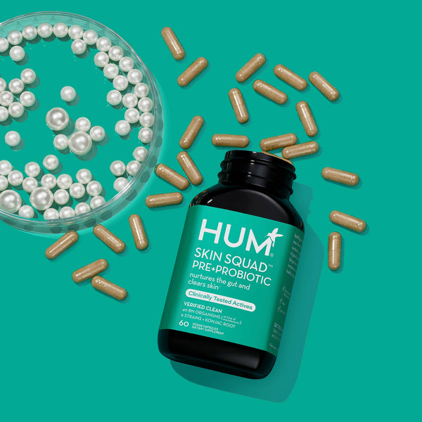 Hum Nutrition - SKIN SQUAD PRE+PROBIOTIC CAPSULES FOR SKIN & GUT HEALTH - Little Boho Valley