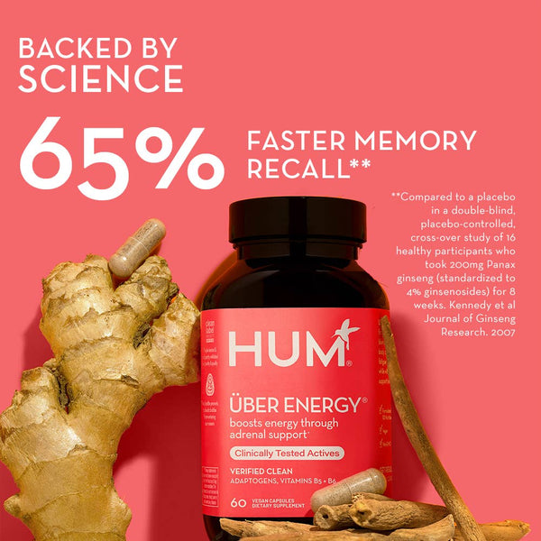Hum Nutrition - UBER ENERGY CAPSULES FOR COGNITIVE SUPPORT - Little Boho Valley