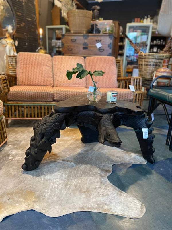 Hand carved Fish Table