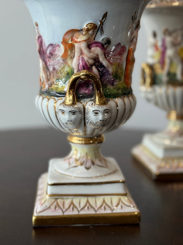 Keramos R. Capodimonte - Vintage Italian Decorative Urns - Little Boho Valley