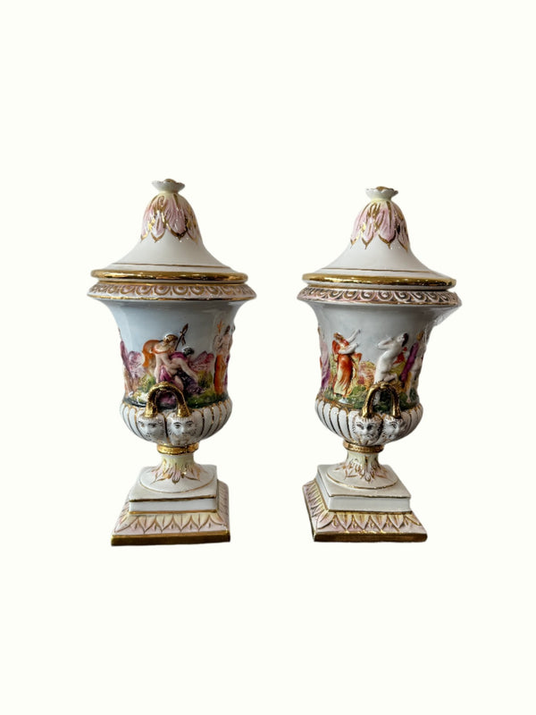Keramos R. Capodimonte - Vintage Italian Decorative Urns - Little Boho Valley