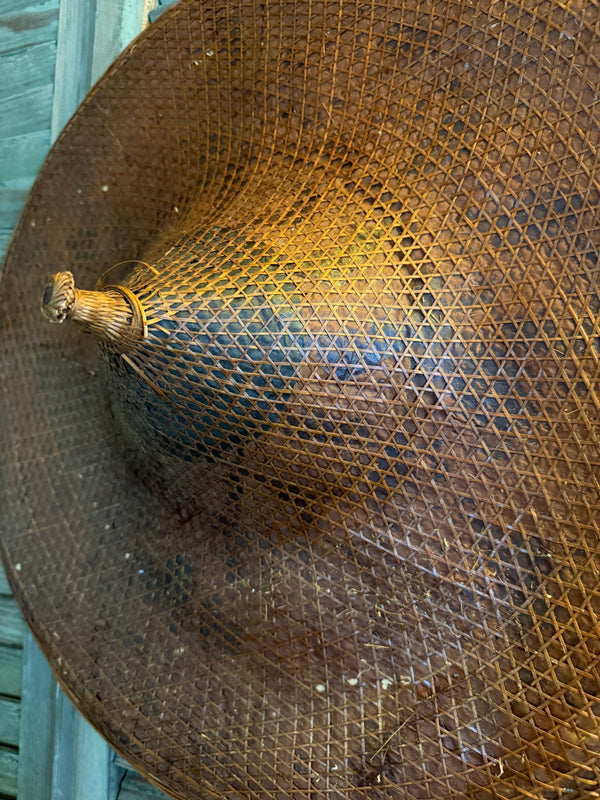 Large Vintage Rice Paddy Hat - Little Boho Valley