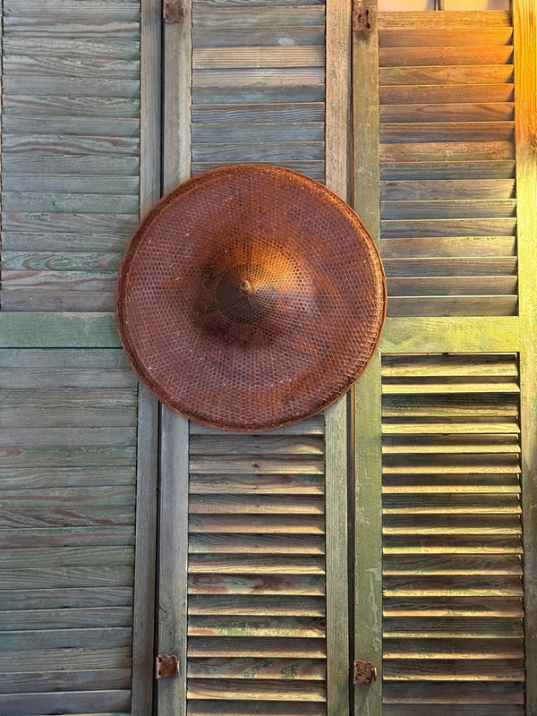 Large Vintage Rice Paddy Hat - Little Boho Valley