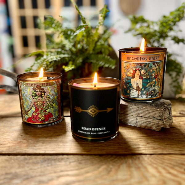 Magic Fairy Candles - 8.5oz Road Opener Candle - Little Boho Valley