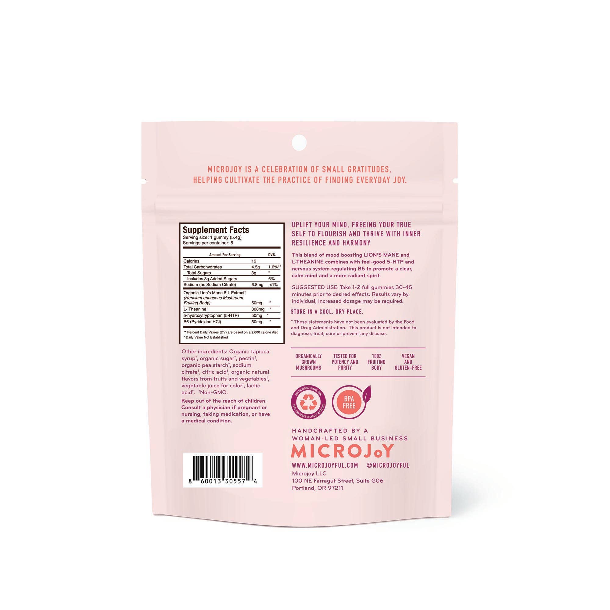 Microjoy - Elevate Mushroom Gummies (5) / Vegan Supplement / Mood - Little Boho Valley