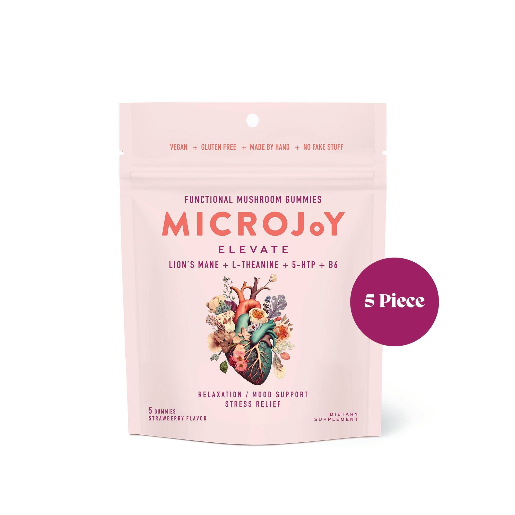 Microjoy - Elevate Mushroom Gummies (5) / Vegan Supplement / Mood - Little Boho Valley