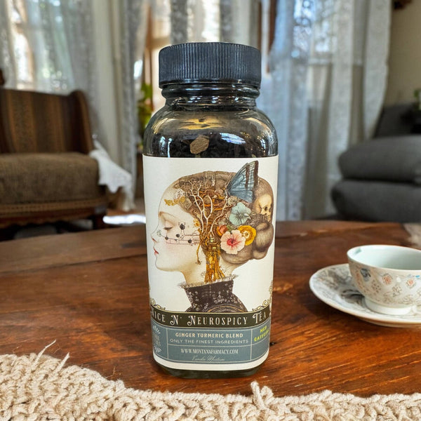 Montana Farmacy - Neurodivergent Nice N' Neurospicy Tea Vintage Science Glass - Little Boho Valley