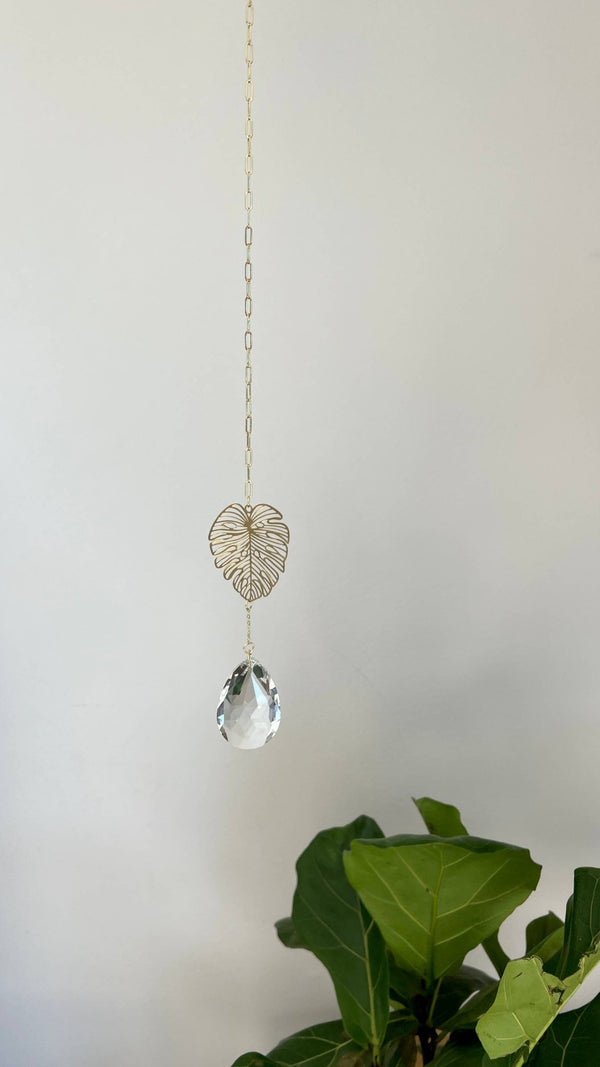 Ombra & Luce - Monstera Leaf Suncatcher, Plant Lover Wall Hanging - Little Boho Valley