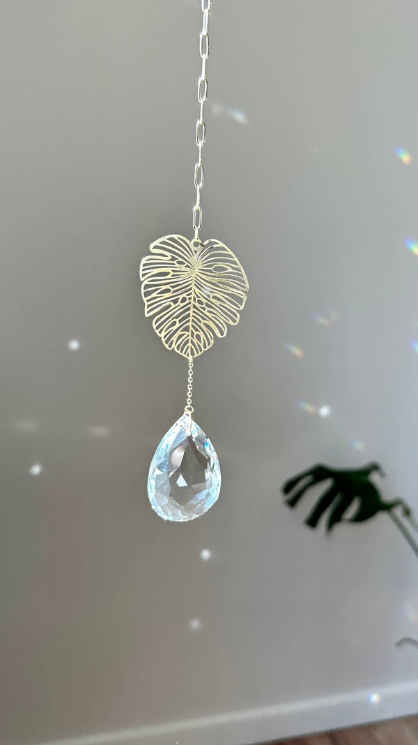 Ombra & Luce - Monstera Leaf Suncatcher, Plant Lover Wall Hanging - Little Boho Valley