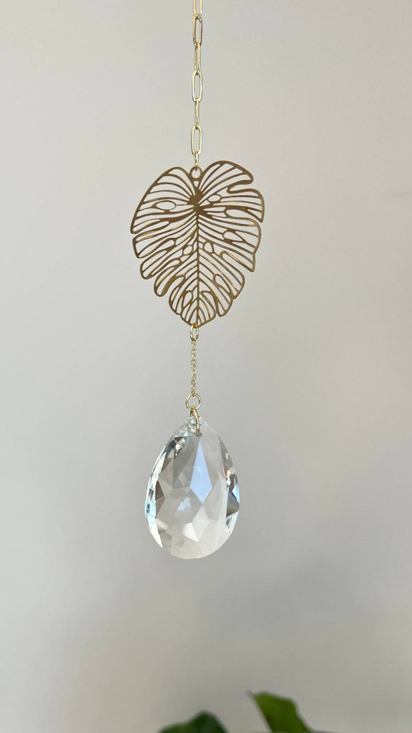 Ombra & Luce - Monstera Leaf Suncatcher, Plant Lover Wall Hanging - Little Boho Valley