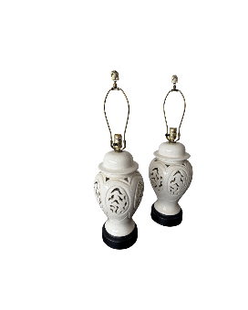 Pair of Vintage Table Lamps - Mid Century - Little Boho Valley