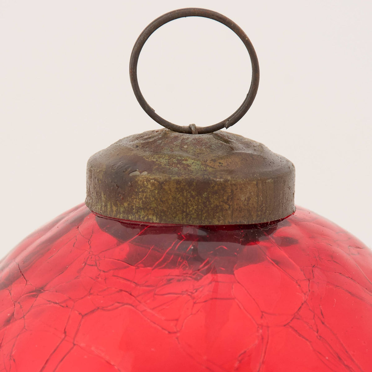 Primitives by Kathy - Red Ball Glass Ornament Sm - Little Boho Valley