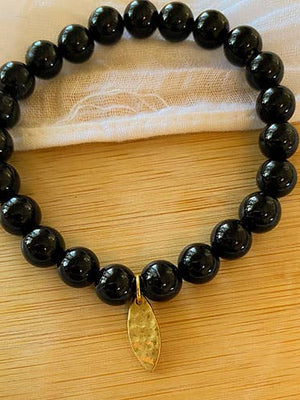 Santore Jewelry Company - Mala: Black Tourmaline Beaded Bracelet - Little Boho Valley