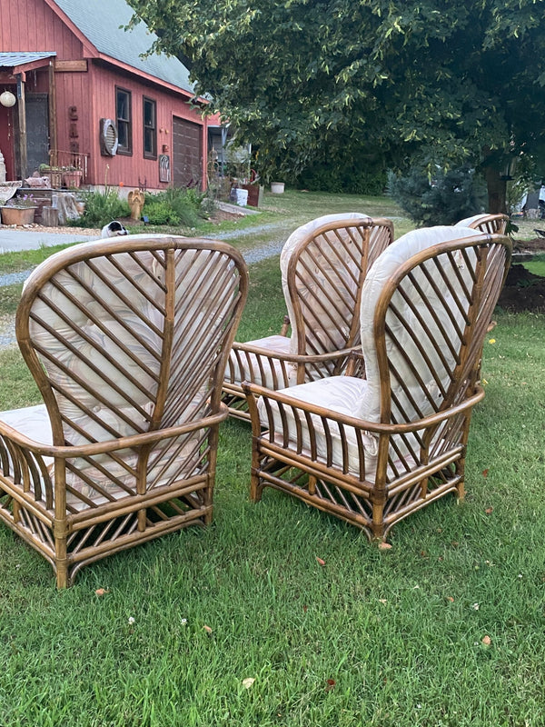 Set of 2 Large Vintage Rattan Chairs - Little Boho Valley