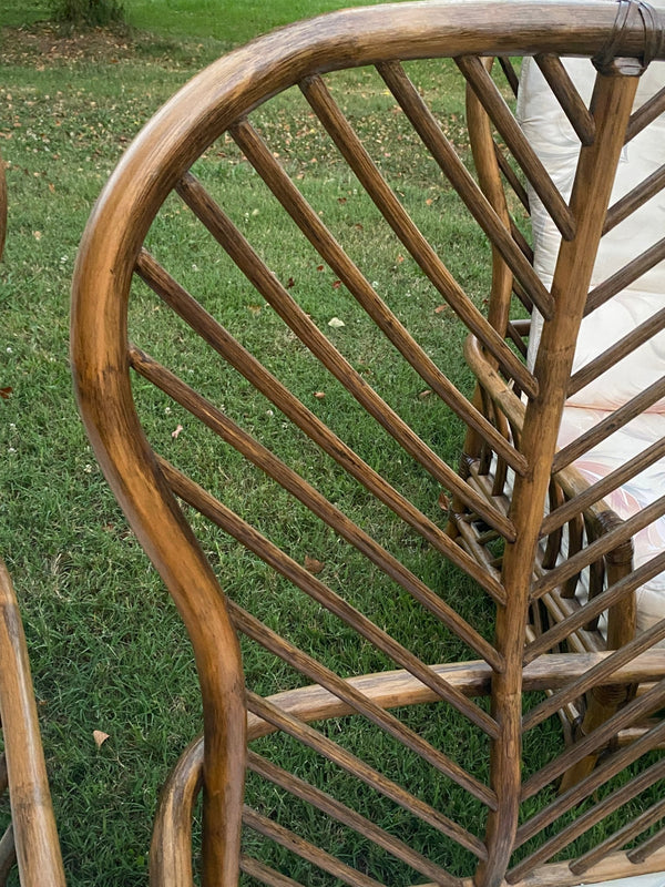 Set of 2 Large Vintage Rattan Chairs - Little Boho Valley