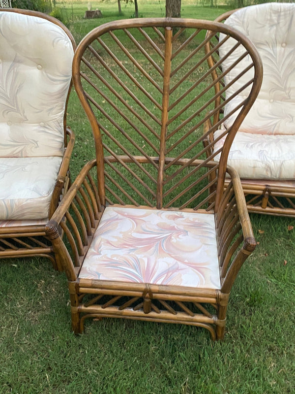 Set of 2 Large Vintage Rattan Chairs - Little Boho Valley