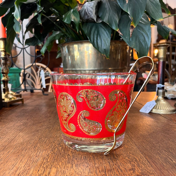 Vintage 1960’s Culver Paisley Ice Bucket - Little Boho Valley