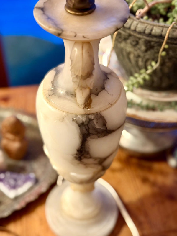 Vintage Alabaster Lamp - (shade not included) - Little Boho Valley