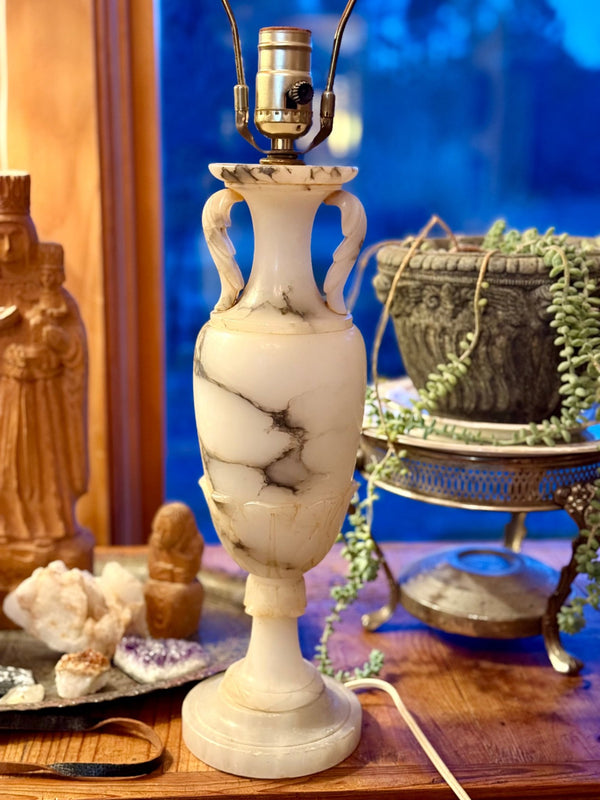 Vintage Alabaster Lamp - (shade not included) - Little Boho Valley