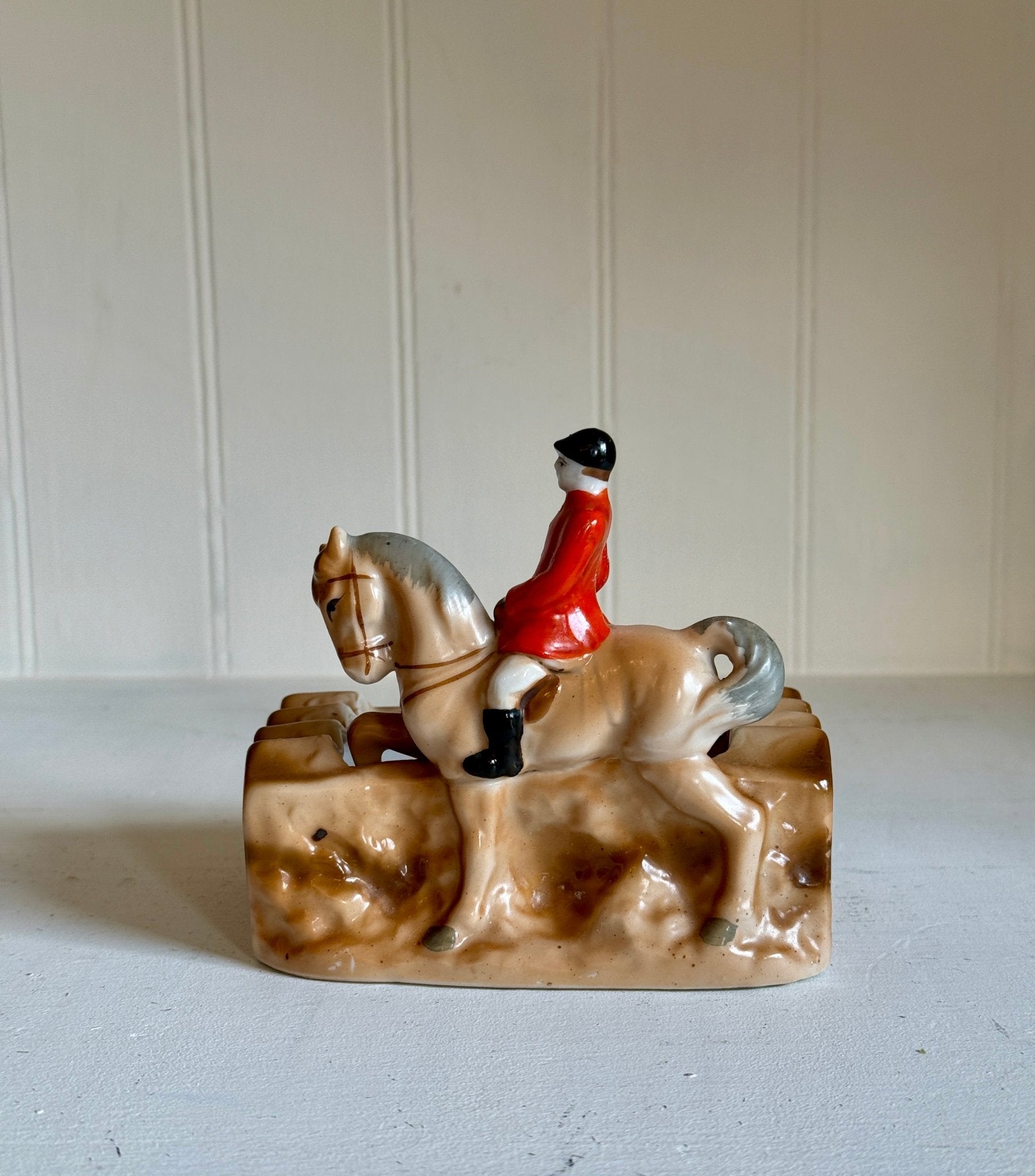 Vintage Ashtray - Horse and Jockey - Little Boho Valley