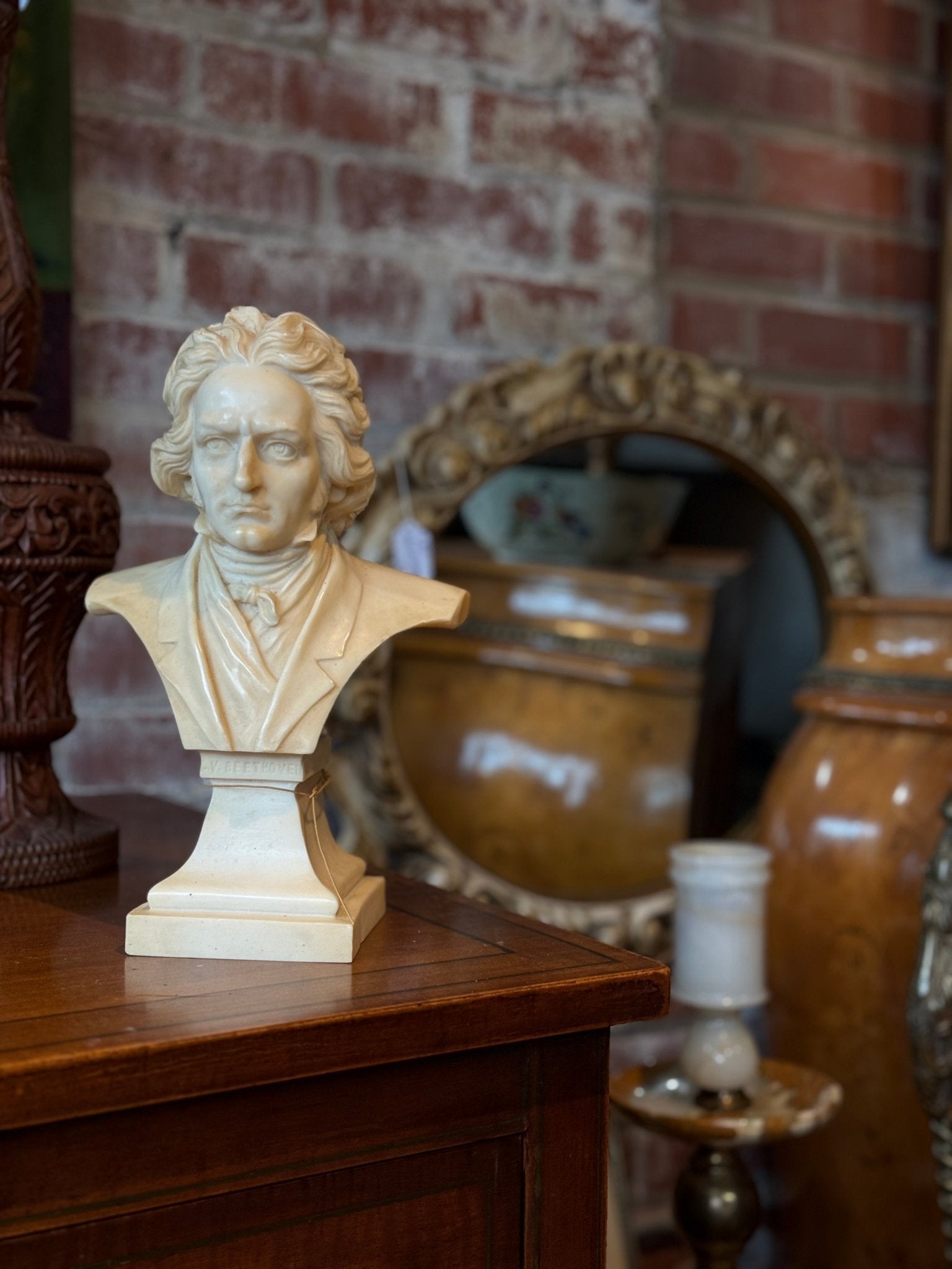 Vintage Beethoven Bust Sculpture - Little Boho Valley