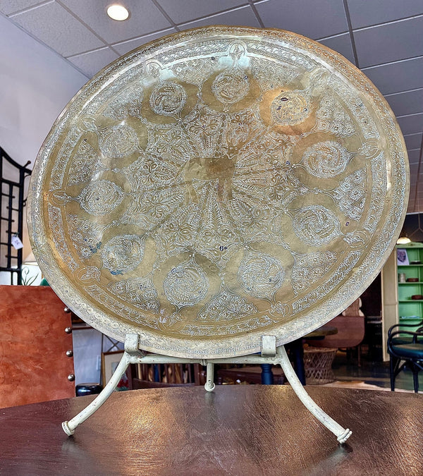 Vintage Brass Etched Stag Tray - Little Boho Valley