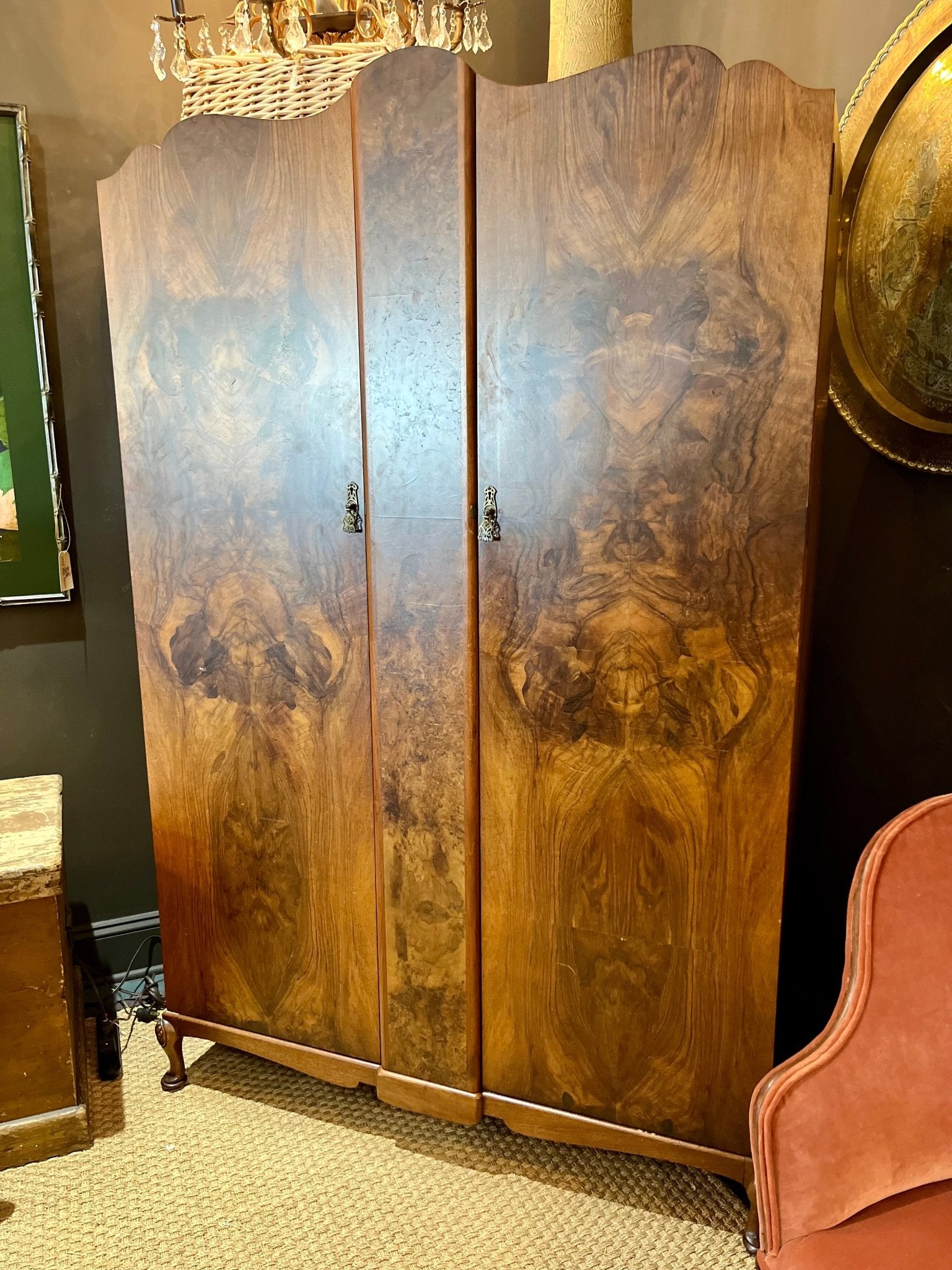 Vintage Burlwood Armoire - Little Boho Valley