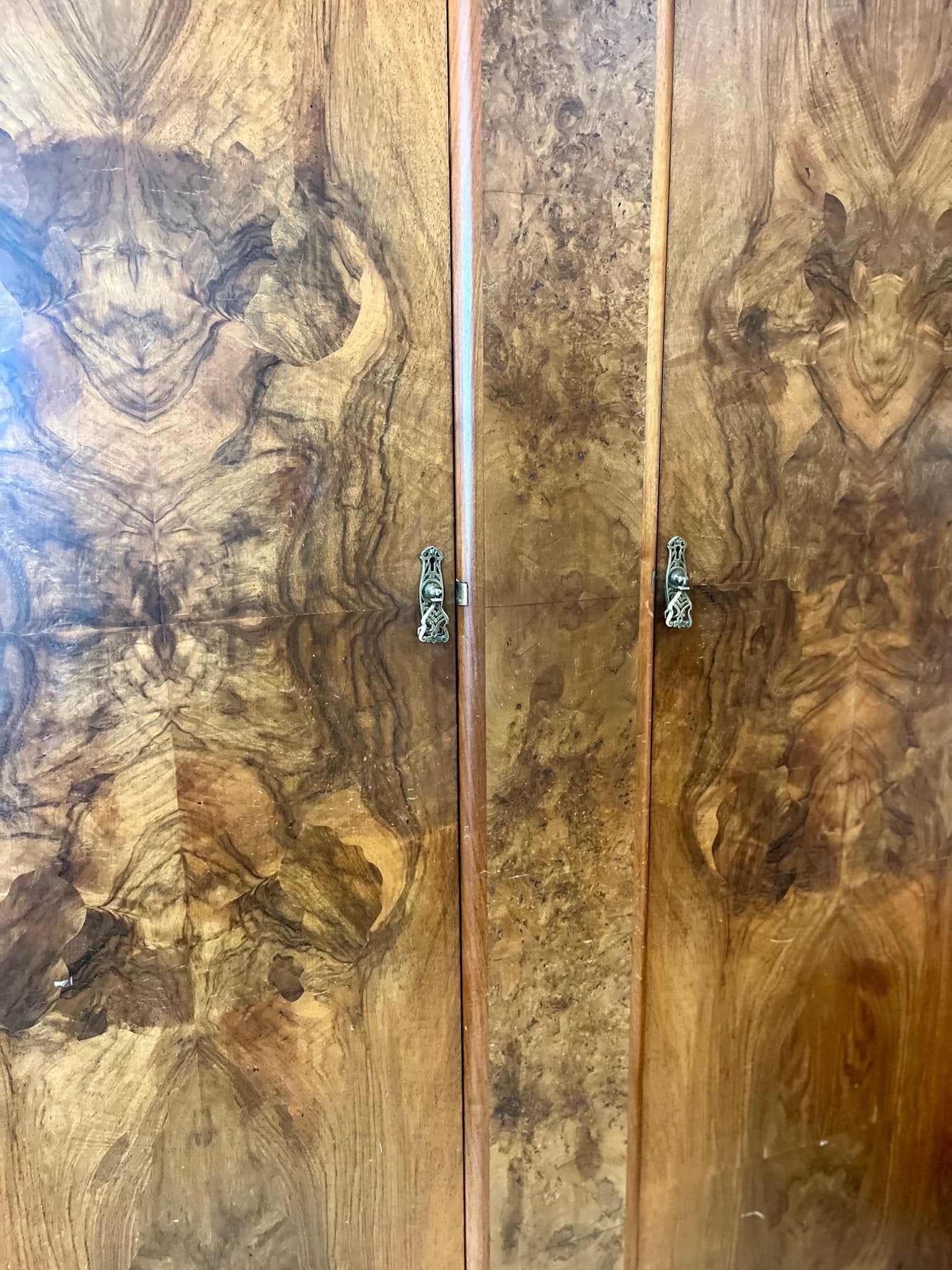 Vintage Burlwood Armoire - Little Boho Valley